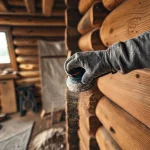 Фото по теме: Как сделать качественную шлифовку стен из бревна изнутри