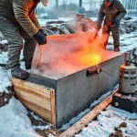 Фото по теме: Как правильно залить бетонную ленту при отрицательных температурах