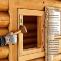 Фото по теме: Как сделать правильную усадку обсадной коробки в проеме сруба