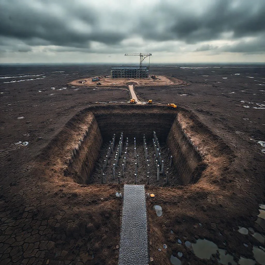 Фото по теме: Особенности возведения фундамента на торфяных и слабых грунтах