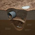Фото по теме: Ошибки при монтаже дренажных труб без геотекстиля в глине